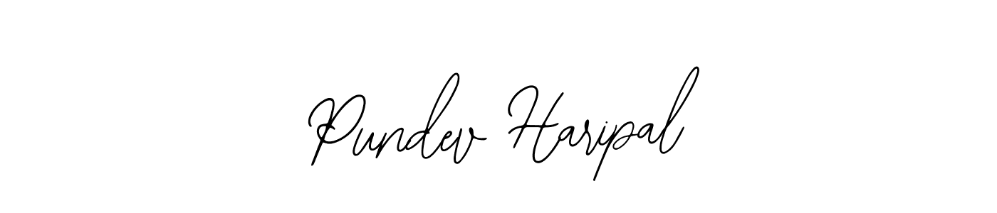 Bearetta-2O07w is a professional signature style that is perfect for those who want to add a touch of class to their signature. It is also a great choice for those who want to make their signature more unique. Get Pundev Haripal name to fancy signature for free. Pundev Haripal signature style 12 images and pictures png