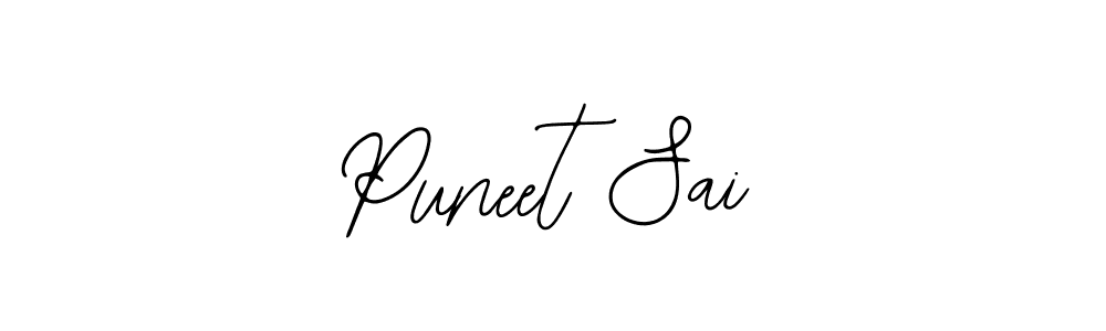 How to make Puneet Sai name signature. Use Bearetta-2O07w style for creating short signs online. This is the latest handwritten sign. Puneet Sai signature style 12 images and pictures png