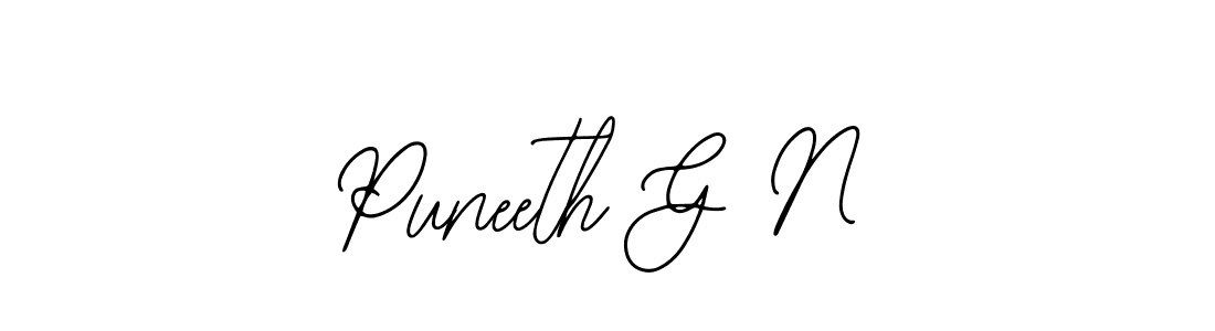 Use a signature maker to create a handwritten signature online. With this signature software, you can design (Bearetta-2O07w) your own signature for name Puneeth G N. Puneeth G N signature style 12 images and pictures png