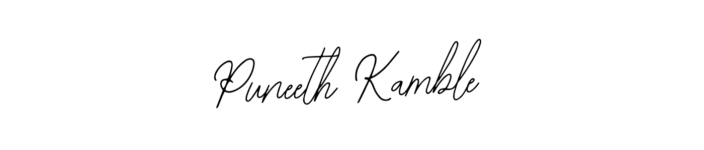 Puneeth Kamble stylish signature style. Best Handwritten Sign (Bearetta-2O07w) for my name. Handwritten Signature Collection Ideas for my name Puneeth Kamble. Puneeth Kamble signature style 12 images and pictures png