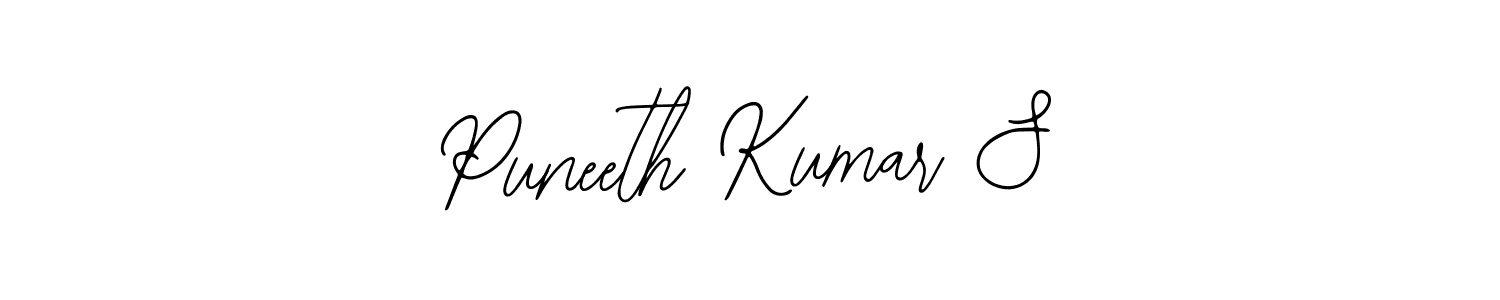 The best way (Bearetta-2O07w) to make a short signature is to pick only two or three words in your name. The name Puneeth Kumar S include a total of six letters. For converting this name. Puneeth Kumar S signature style 12 images and pictures png