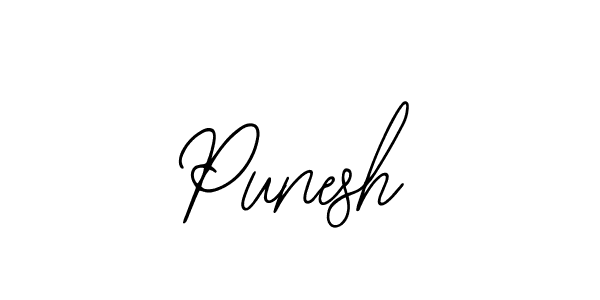 How to make Punesh name signature. Use Bearetta-2O07w style for creating short signs online. This is the latest handwritten sign. Punesh signature style 12 images and pictures png