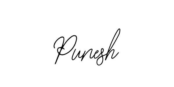 How to make Punesh name signature. Use Bearetta-2O07w style for creating short signs online. This is the latest handwritten sign. Punesh signature style 12 images and pictures png