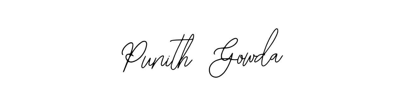 Punith  Gowda stylish signature style. Best Handwritten Sign (Bearetta-2O07w) for my name. Handwritten Signature Collection Ideas for my name Punith  Gowda. Punith  Gowda signature style 12 images and pictures png