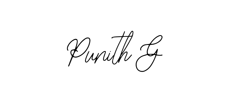 The best way (Bearetta-2O07w) to make a short signature is to pick only two or three words in your name. The name Punith G include a total of six letters. For converting this name. Punith G signature style 12 images and pictures png