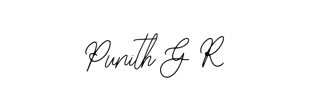 Create a beautiful signature design for name Punith G R. With this signature (Bearetta-2O07w) fonts, you can make a handwritten signature for free. Punith G R signature style 12 images and pictures png