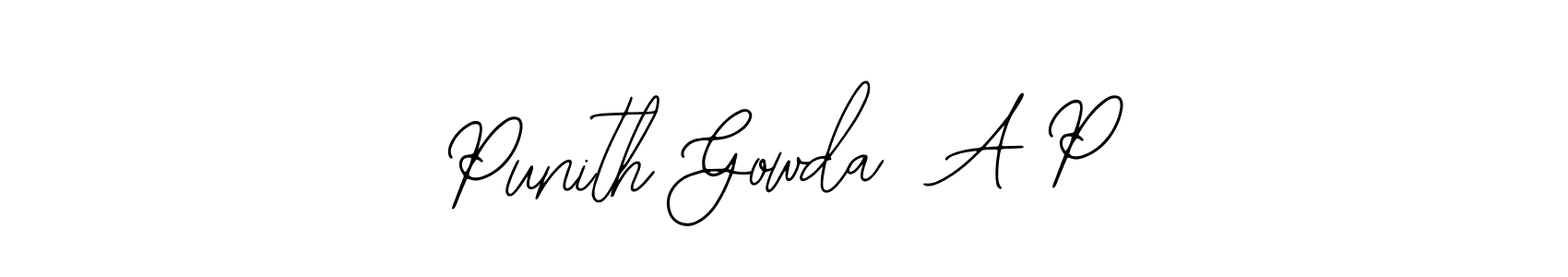 Make a beautiful signature design for name Punith Gowda  A P. With this signature (Bearetta-2O07w) style, you can create a handwritten signature for free. Punith Gowda  A P signature style 12 images and pictures png