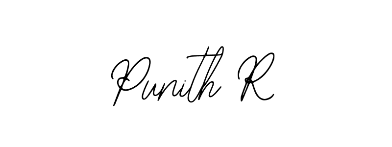 How to make Punith R name signature. Use Bearetta-2O07w style for creating short signs online. This is the latest handwritten sign. Punith R signature style 12 images and pictures png