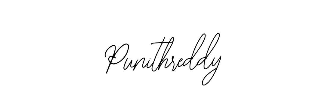 Design your own signature with our free online signature maker. With this signature software, you can create a handwritten (Bearetta-2O07w) signature for name Punithreddy. Punithreddy signature style 12 images and pictures png