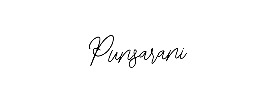 How to make Punsarani signature? Bearetta-2O07w is a professional autograph style. Create handwritten signature for Punsarani name. Punsarani signature style 12 images and pictures png