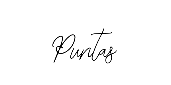 How to make Puntas name signature. Use Bearetta-2O07w style for creating short signs online. This is the latest handwritten sign. Puntas signature style 12 images and pictures png
