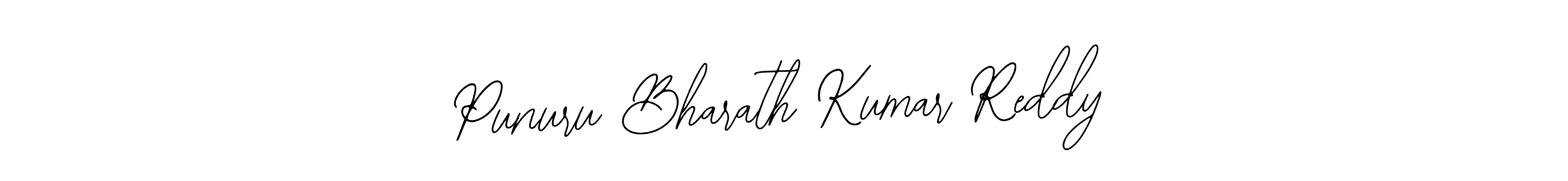 You can use this online signature creator to create a handwritten signature for the name Punuru Bharath Kumar Reddy. This is the best online autograph maker. Punuru Bharath Kumar Reddy signature style 12 images and pictures png