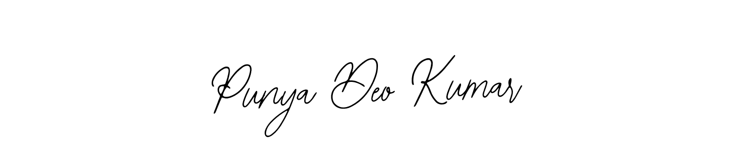 Also You can easily find your signature by using the search form. We will create Punya Deo Kumar name handwritten signature images for you free of cost using Bearetta-2O07w sign style. Punya Deo Kumar signature style 12 images and pictures png