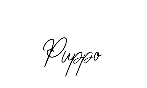 You should practise on your own different ways (Bearetta-2O07w) to write your name (Puppo) in signature. don't let someone else do it for you. Puppo signature style 12 images and pictures png