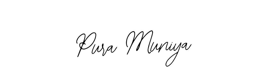 Similarly Bearetta-2O07w is the best handwritten signature design. Signature creator online .You can use it as an online autograph creator for name Pura Muniya. Pura Muniya signature style 12 images and pictures png