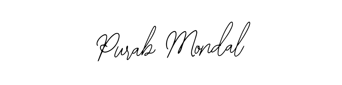 How to make Purab Mondal signature? Bearetta-2O07w is a professional autograph style. Create handwritten signature for Purab Mondal name. Purab Mondal signature style 12 images and pictures png