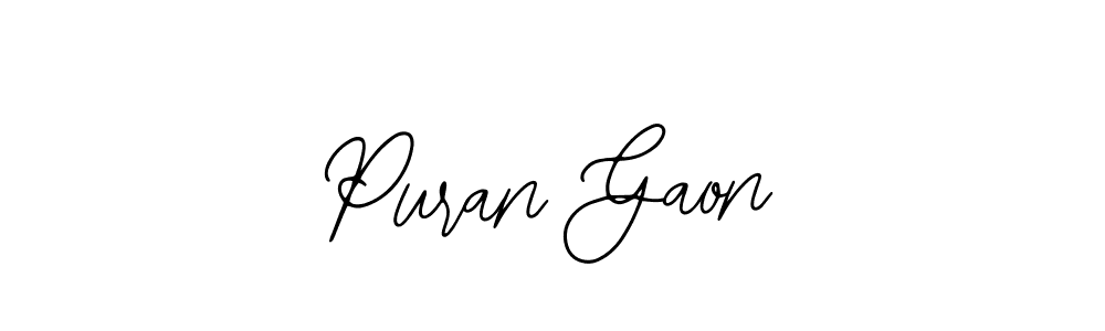 Make a beautiful signature design for name Puran Gaon. Use this online signature maker to create a handwritten signature for free. Puran Gaon signature style 12 images and pictures png