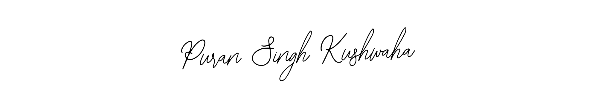 How to make Puran Singh Kushwaha name signature. Use Bearetta-2O07w style for creating short signs online. This is the latest handwritten sign. Puran Singh Kushwaha signature style 12 images and pictures png