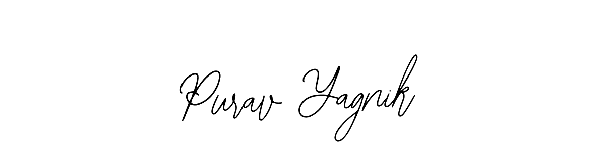 Bearetta-2O07w is a professional signature style that is perfect for those who want to add a touch of class to their signature. It is also a great choice for those who want to make their signature more unique. Get Purav Yagnik name to fancy signature for free. Purav Yagnik signature style 12 images and pictures png