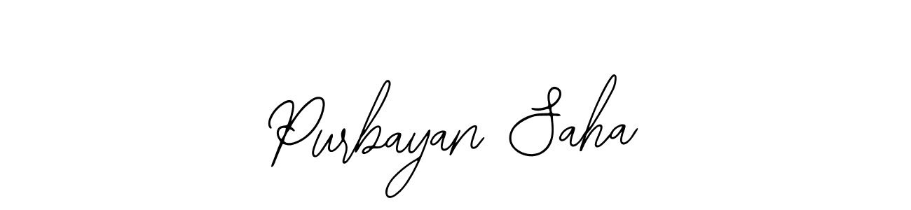 Use a signature maker to create a handwritten signature online. With this signature software, you can design (Bearetta-2O07w) your own signature for name Purbayan Saha. Purbayan Saha signature style 12 images and pictures png