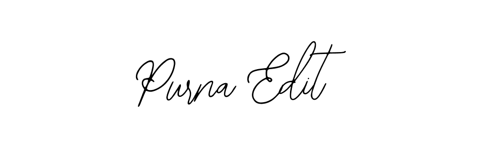 You should practise on your own different ways (Bearetta-2O07w) to write your name (Purna Edit) in signature. don't let someone else do it for you. Purna Edit signature style 12 images and pictures png