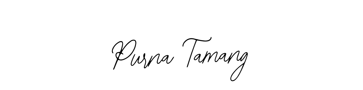 How to make Purna Tamang name signature. Use Bearetta-2O07w style for creating short signs online. This is the latest handwritten sign. Purna Tamang signature style 12 images and pictures png