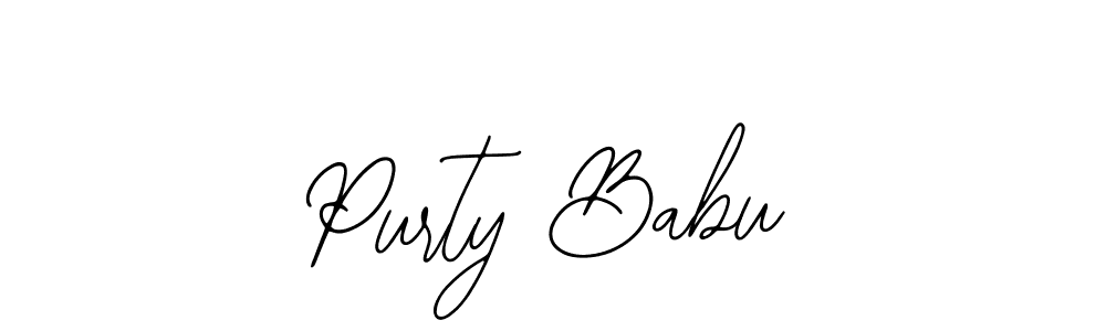 How to make Purty Babu name signature. Use Bearetta-2O07w style for creating short signs online. This is the latest handwritten sign. Purty Babu signature style 12 images and pictures png