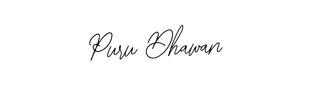 Use a signature maker to create a handwritten signature online. With this signature software, you can design (Bearetta-2O07w) your own signature for name Puru Dhawan. Puru Dhawan signature style 12 images and pictures png