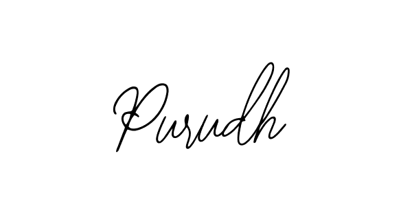 How to make Purudh name signature. Use Bearetta-2O07w style for creating short signs online. This is the latest handwritten sign. Purudh signature style 12 images and pictures png
