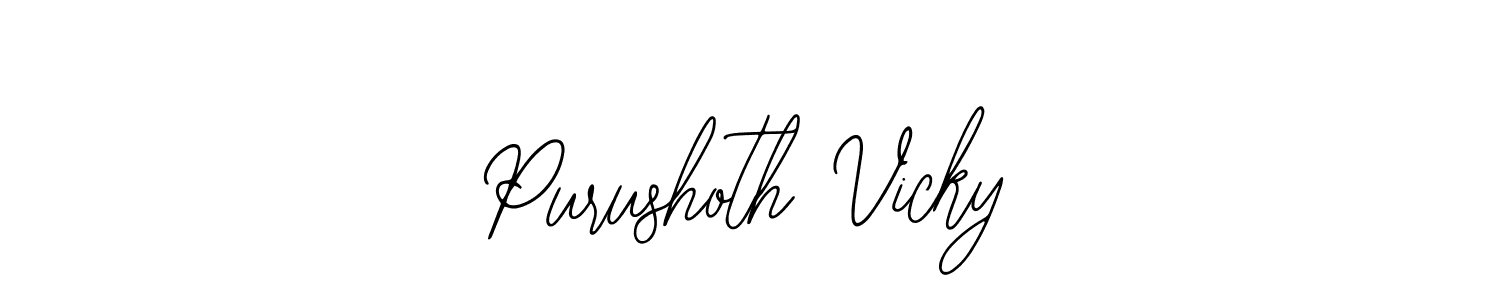 You should practise on your own different ways (Bearetta-2O07w) to write your name (Purushoth Vicky) in signature. don't let someone else do it for you. Purushoth Vicky signature style 12 images and pictures png