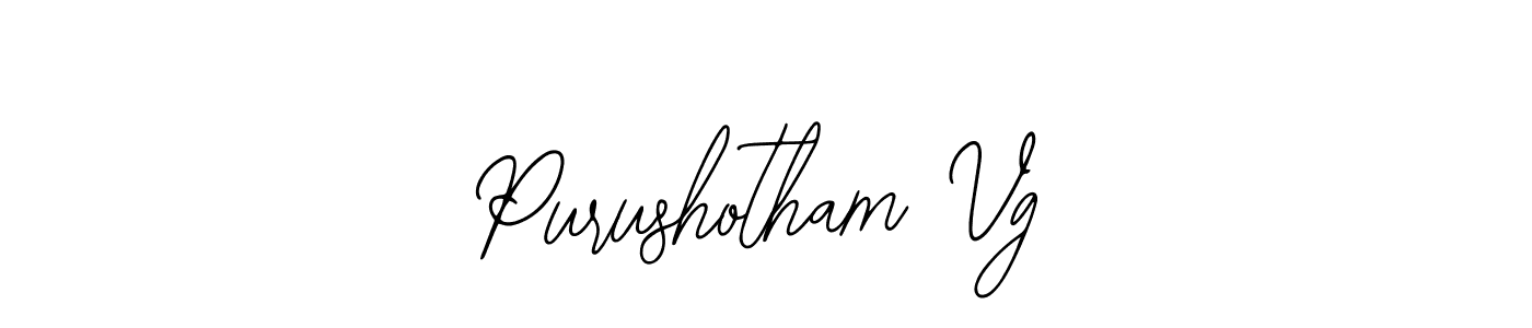 How to make Purushotham Vg signature? Bearetta-2O07w is a professional autograph style. Create handwritten signature for Purushotham Vg name. Purushotham Vg signature style 12 images and pictures png