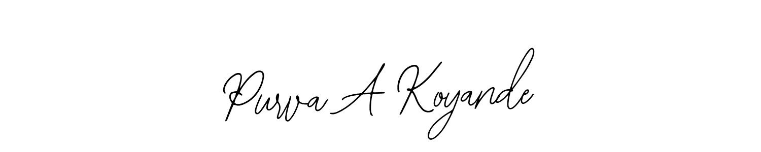 Make a beautiful signature design for name Purva A Koyande. Use this online signature maker to create a handwritten signature for free. Purva A Koyande signature style 12 images and pictures png