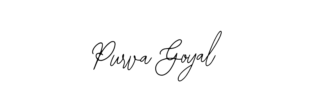 How to make Purva Goyal name signature. Use Bearetta-2O07w style for creating short signs online. This is the latest handwritten sign. Purva Goyal signature style 12 images and pictures png