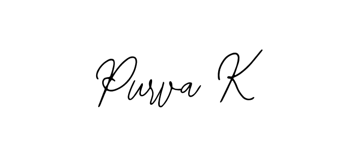 Create a beautiful signature design for name Purva K. With this signature (Bearetta-2O07w) fonts, you can make a handwritten signature for free. Purva K signature style 12 images and pictures png