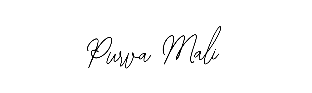 How to make Purva Mali name signature. Use Bearetta-2O07w style for creating short signs online. This is the latest handwritten sign. Purva Mali signature style 12 images and pictures png