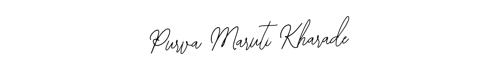 How to make Purva Maruti Kharade name signature. Use Bearetta-2O07w style for creating short signs online. This is the latest handwritten sign. Purva Maruti Kharade signature style 12 images and pictures png