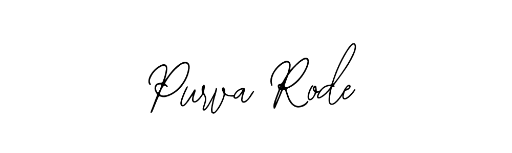 How to make Purva Rode name signature. Use Bearetta-2O07w style for creating short signs online. This is the latest handwritten sign. Purva Rode signature style 12 images and pictures png