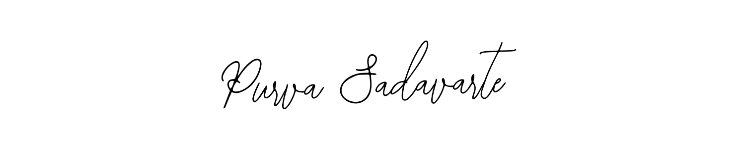 if you are searching for the best signature style for your name Purva Sadavarte. so please give up your signature search. here we have designed multiple signature styles  using Bearetta-2O07w. Purva Sadavarte signature style 12 images and pictures png