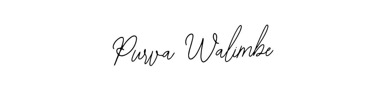 Bearetta-2O07w is a professional signature style that is perfect for those who want to add a touch of class to their signature. It is also a great choice for those who want to make their signature more unique. Get Purva Walimbe name to fancy signature for free. Purva Walimbe signature style 12 images and pictures png