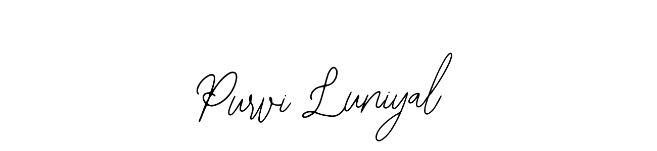 Use a signature maker to create a handwritten signature online. With this signature software, you can design (Bearetta-2O07w) your own signature for name Purvi Luniyal. Purvi Luniyal signature style 12 images and pictures png