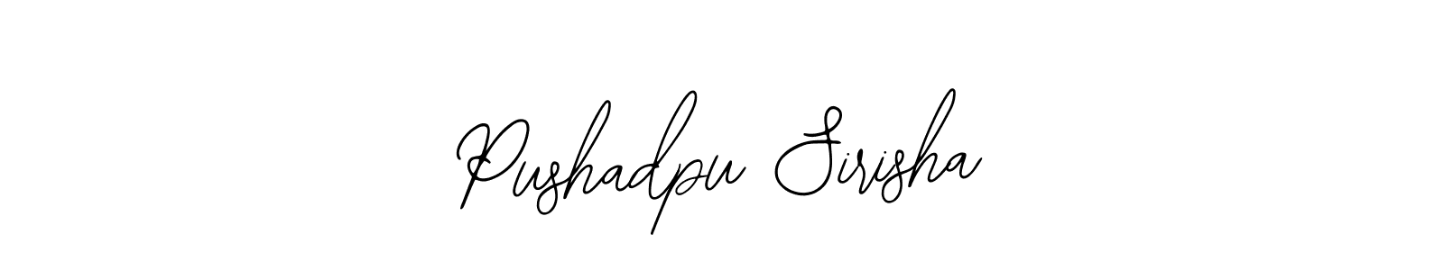 Make a beautiful signature design for name Pushadpu Sirisha. With this signature (Bearetta-2O07w) style, you can create a handwritten signature for free. Pushadpu Sirisha signature style 12 images and pictures png