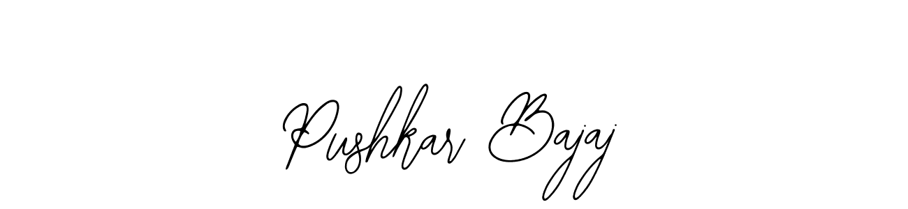 Use a signature maker to create a handwritten signature online. With this signature software, you can design (Bearetta-2O07w) your own signature for name Pushkar Bajaj. Pushkar Bajaj signature style 12 images and pictures png