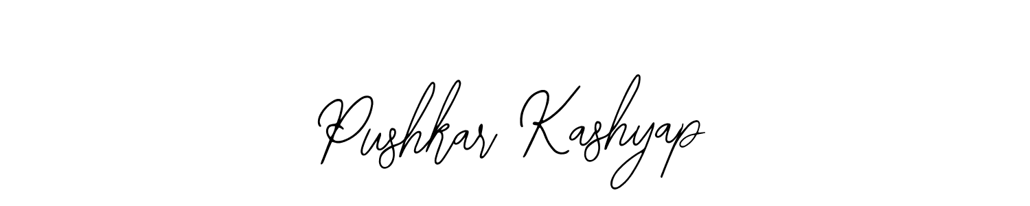 Use a signature maker to create a handwritten signature online. With this signature software, you can design (Bearetta-2O07w) your own signature for name Pushkar Kashyap. Pushkar Kashyap signature style 12 images and pictures png