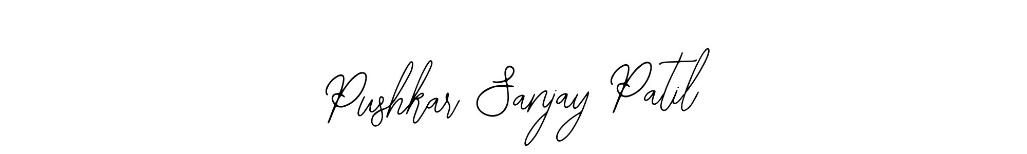 This is the best signature style for the Pushkar Sanjay Patil name. Also you like these signature font (Bearetta-2O07w). Mix name signature. Pushkar Sanjay Patil signature style 12 images and pictures png