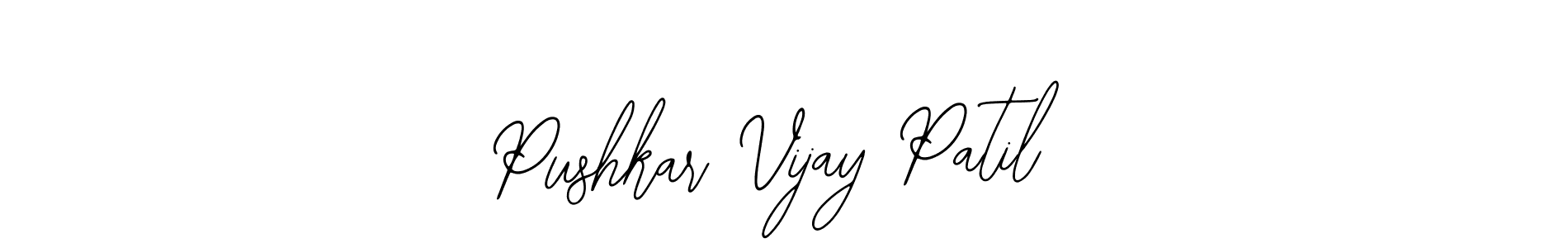 How to make Pushkar Vijay Patil name signature. Use Bearetta-2O07w style for creating short signs online. This is the latest handwritten sign. Pushkar Vijay Patil signature style 12 images and pictures png