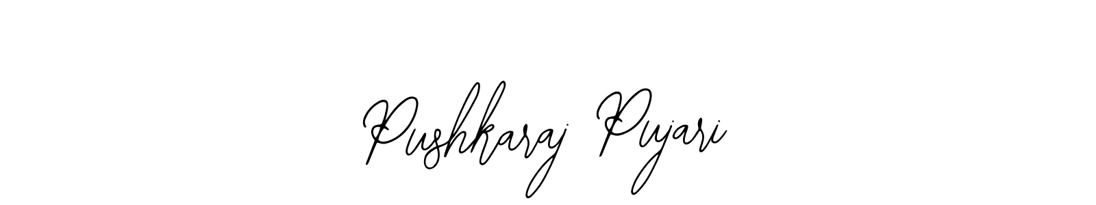 This is the best signature style for the Pushkaraj Pujari name. Also you like these signature font (Bearetta-2O07w). Mix name signature. Pushkaraj Pujari signature style 12 images and pictures png