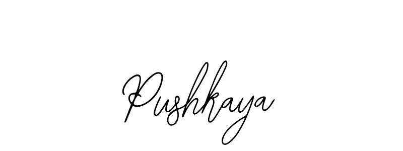 Use a signature maker to create a handwritten signature online. With this signature software, you can design (Bearetta-2O07w) your own signature for name Pushkaya. Pushkaya signature style 12 images and pictures png