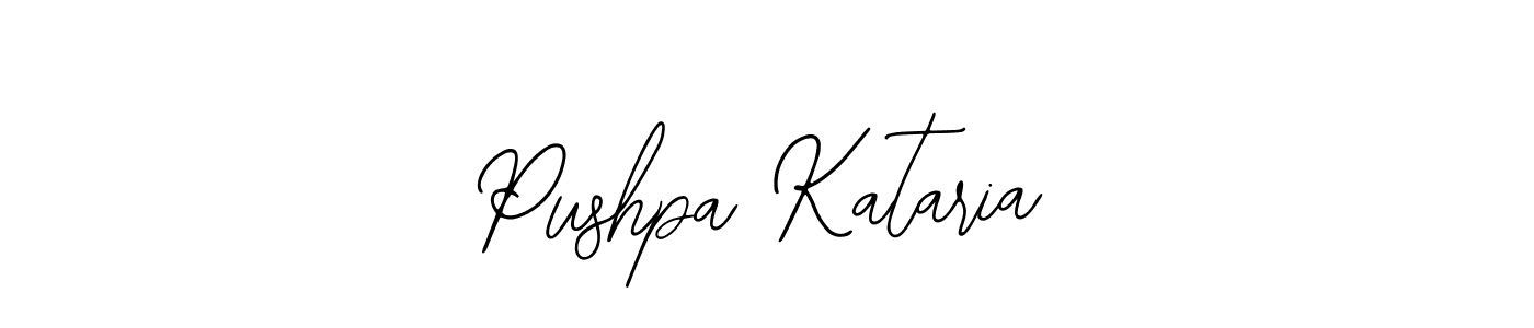 How to make Pushpa Kataria name signature. Use Bearetta-2O07w style for creating short signs online. This is the latest handwritten sign. Pushpa Kataria signature style 12 images and pictures png