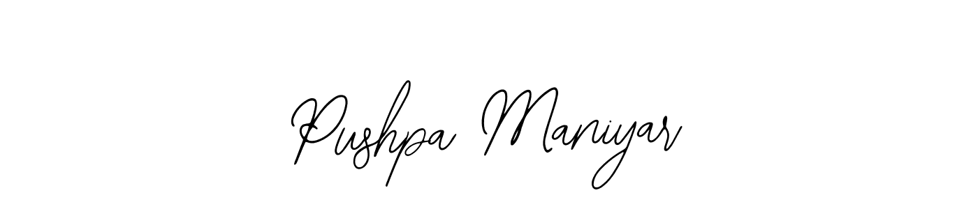 Design your own signature with our free online signature maker. With this signature software, you can create a handwritten (Bearetta-2O07w) signature for name Pushpa Maniyar. Pushpa Maniyar signature style 12 images and pictures png