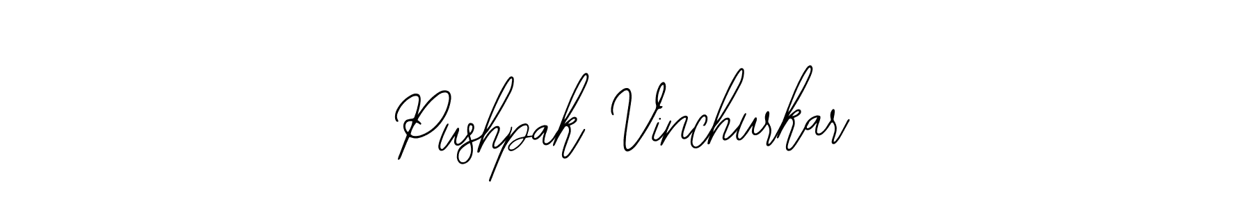 The best way (Bearetta-2O07w) to make a short signature is to pick only two or three words in your name. The name Pushpak Vinchurkar include a total of six letters. For converting this name. Pushpak Vinchurkar signature style 12 images and pictures png